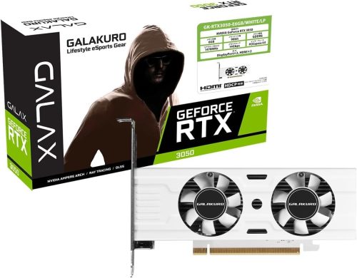 玄人志向 NVIDIA GeForce RTX 3050 ロープロファイル対応 デュアルファン搭載 グラフィックボード GK-RTX3050-E6GB/WHITE/LP
