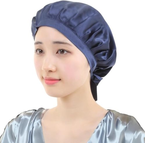 AQshop シルク100% ナイトキャップ 後ろ結び