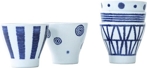 西海陶器 波佐見焼 藍玉 カップ揃 19864