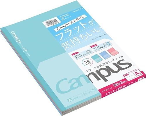 コクヨ(KOKUYO) キャンパス フラットが気持ちいいノート ドット入り罫線 3色パック ノ-FL3CATX3