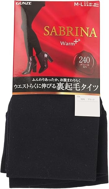 グンゼ(GUNZE) サブリナ ウォームプラス 240デニール 裏起毛タイツ