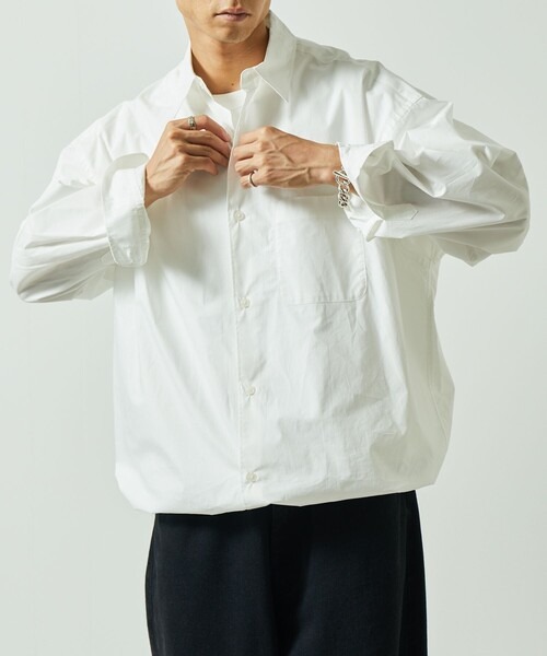 フリークスストア(FREAK'S STORE) ワイドシルエット スピンドル レギュラーカラーシャツ