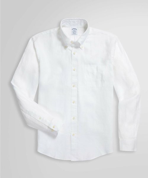ブルックスブラザーズ(Brooks Brothers) アイリッシュリネン ソリッド カジュアルシャツ Regular Fit