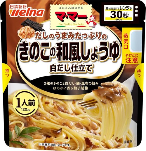日清製粉ウェルナ マ・マー だしのうまみたっぷりのきのこの和風しょうゆ 白だし仕立て