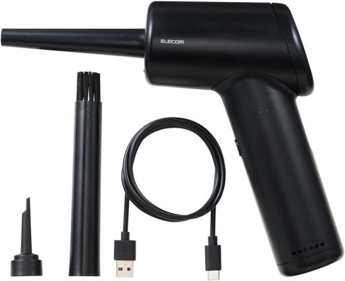 エレコム(ELECOM) 電動エアダスター 3種類のノズル付き AD-ALB01BK