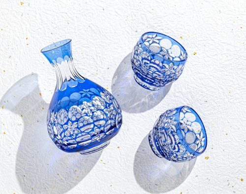 カガミクリスタル(Kagami) 江戸切子 伝統工芸士・篠崎英明作 酒器揃 玉舞 BPS209-2708-CCB