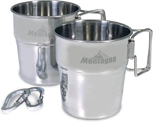 ハック(HAC) Montagna カラビナ付きスタッキングマグ2P HAC3024