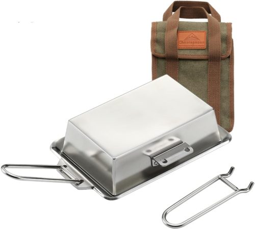 キャンピングムーン(CAMPING MOON) SOLO KITCHEN SUS GRILL PLATE ＆ COVER SET DO-2117