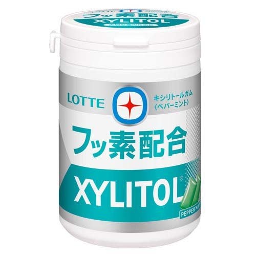 ロッテ キシリトールガム+フッ素 ペパーミント スリムボトル
