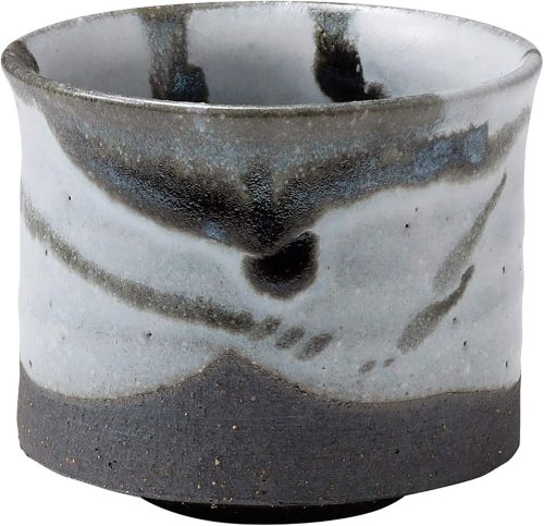 丸伊製陶 信楽焼 へちもん 焼酎 カップ 浅葱斑