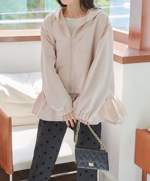 神戸レタス(KOBE LETTUCE) ライナー付き4way撥水ペプラムマウンテンパーカー