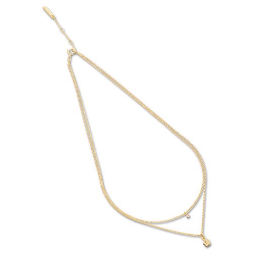 マリークヮント(MARY QUANT) シンプルビジュー ネックレス ゴールド