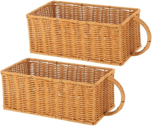 不二貿易 洗えるバスケット ハンドル付き 2点セット