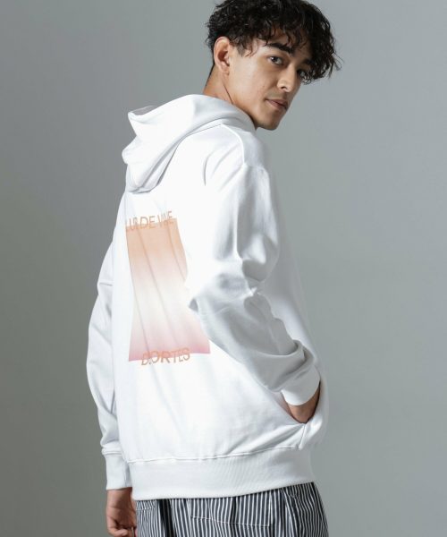 ナノ・ユニバース(NANO universe) NJ/CLUB PARKSTOCK プリントスウェットパーカー