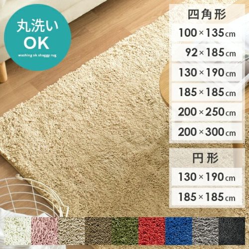 エアリゾームインテリア(Air Rhizome Interior) 洗えるマイクロファイバーシャギーラグ air-arug