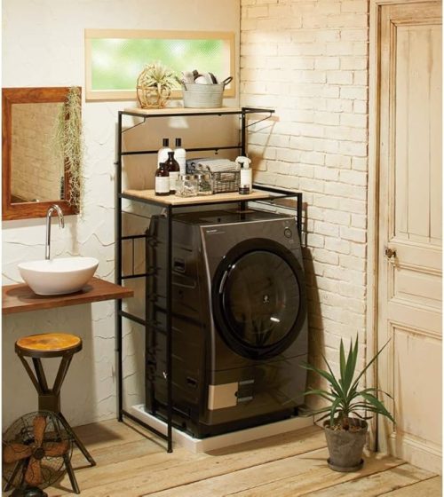 dinos 天井が低くても置けるカフェスタイルランドリーラック