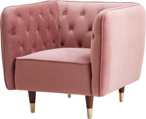 ロウヤ(LOWYA) ソファ 大人可愛い1人掛けソファ コンパクト エレガント ベルベット調