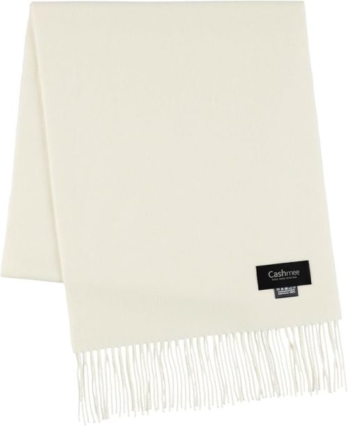 カシュミー(Cashmee) カシミヤ100% ベビーカシミヤ ベーシックウェーブ 広幅 マフラー