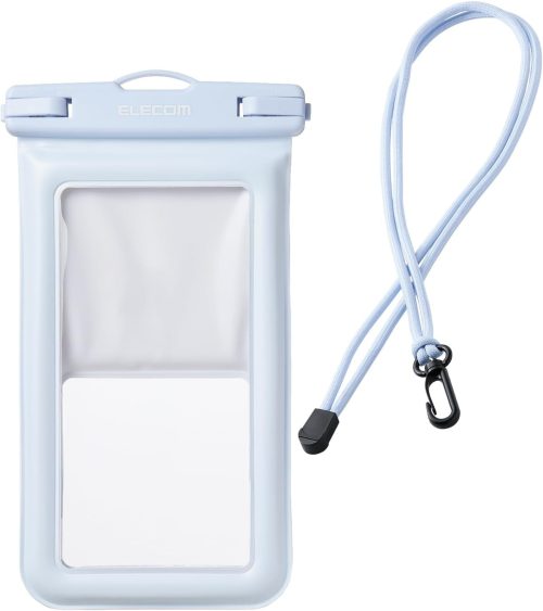 エレコム(ELECOM) スマートフォン用防水ケース IPX8 シンプルカラー フローティング P-WPSF05BU