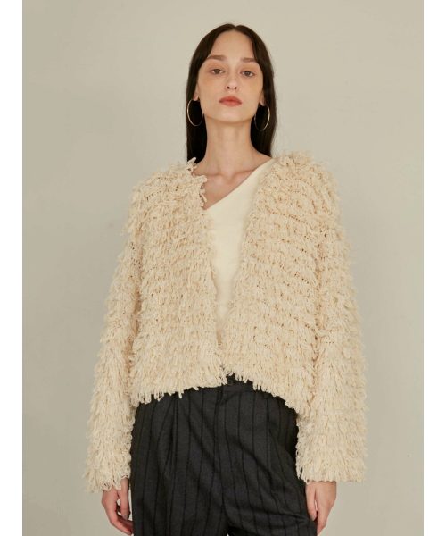 スタイリング(styling/) ループヤーンラメニットカーディガン