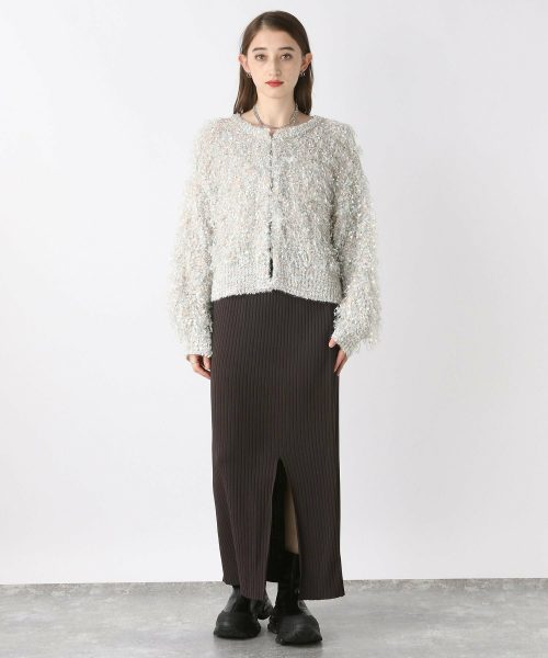 ジーナシス(JEANASIS) MIXループヤーンカーディガン2P