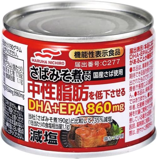 マルハニチロ(MARUHA NICHIRO) 機能性表示食品 減塩さばみそ煮N 中性脂肪を低下させる