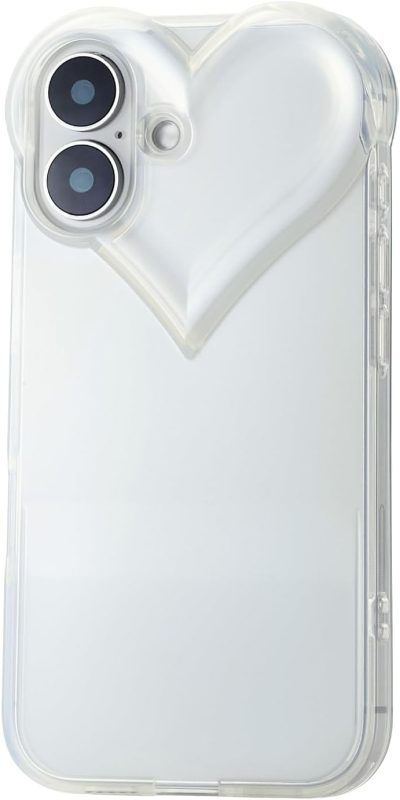 エレコム(ELECOM) iPhone 16 meliano ソフトケース ハートフレーム PM-A24AUCHCR