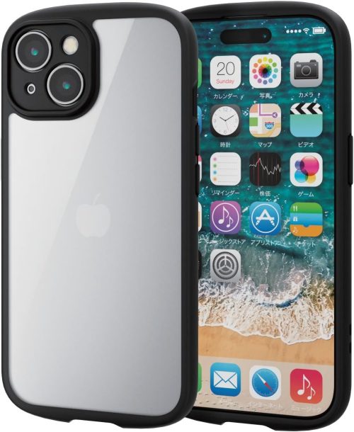 エレコム(ELECOM) iPhone 15 TOUGH SLIM LITE フレームカラー 極限 PM-A23ATSLFCK