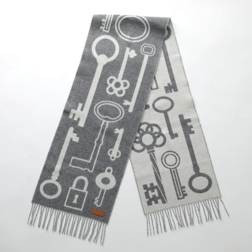 エルメス(HERMES) カシミヤマフラー カザック・キーコレクション