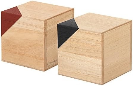 関根桐材店 桐CUBE コーヒーキャニスター 2個セット