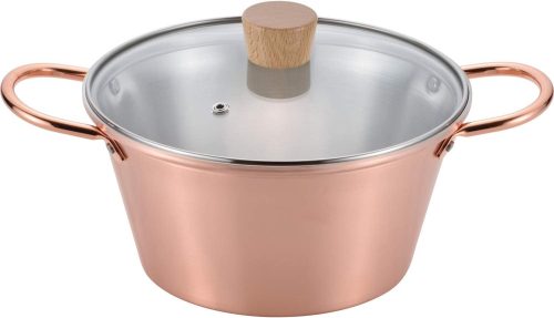 和平フレイズ 千歳 純銅 ガラス蓋付両手鍋20cm CS-023