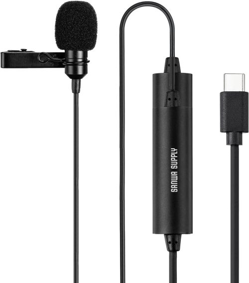 サンワサプライ(SANWA SUPPLY) ピンマイク クリップ式 USB Type-C接続 400-MC021