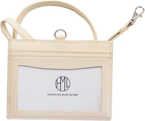 博多の森Leather ID カードホルダー アールタイプ 両面 クリア窓 本革