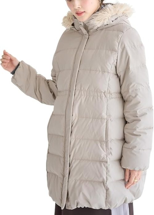 エンジェリーベ(ANGELIEBE) マットタフタ ダウンママコート