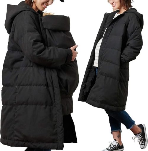 スウィートマミー(Sweet Mommy) ママパパ兼用 ロング 中綿コート 抱っこダッカー付き