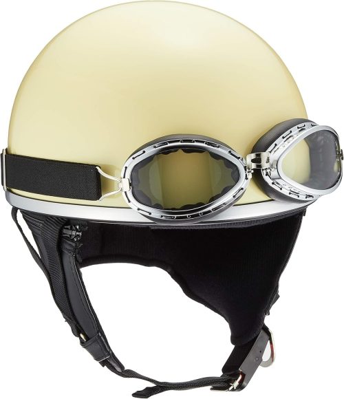 バイクパーツセンター ヘルメット 半帽 ゴーグル付 KC-012E 7408