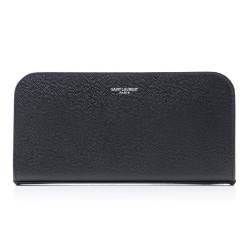 サンローラン(SAINT LAURENT) フルジップウォレット グレインパウダーテクスチャードレザー