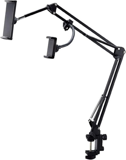 エレコム(ELECOM) スマートフォン・タブレット用ダブルフレキシブルアームスタンド TB-DSZARM2BK
