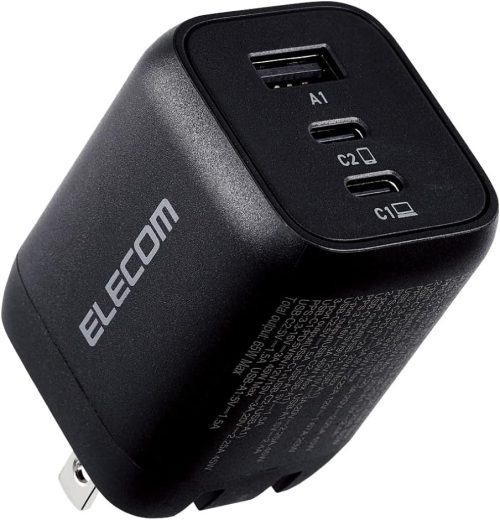 エレコム(ELECOM) USB Power Delivery 65W キューブAC充電器 ACDC-PD4465BK