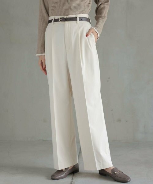 グローバルワーク(GLOBAL WORK) あったかウツクシルエットワイドパンツ