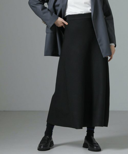 ナノユニバース(nano・universe) 総針ニットフレアスカート