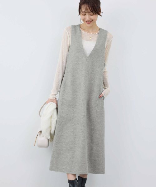 ロペピクニック(ROPÉ PICNIC) 前後2WAY ジャージメルトンワンピース