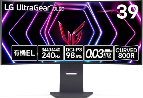LGエレクトロニクス(LG Electronics) 39インチ UltraGear OLED 3440×1440 240Hz対応ゲーミングモニター 39GS95QE-B