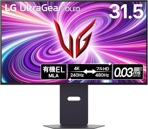 LGエレクトロニクス(LG Electronics) 31.5インチ UltraGear OLED 4K 240Hz+Dual Mode対応ゲーミングモニター 32GS95UV-B