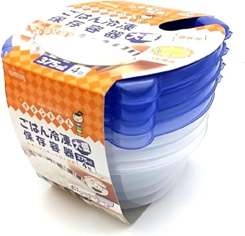 クレハ(KUREHA) キチントさん ごはん冷凍保存容器 大盛 ブルー 375ml 4個入り