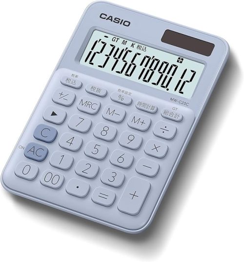 カシオ(CASIO) デザイン電卓 ミニジャストタイプ MW-C20C
