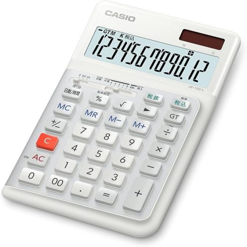 カシオ(CASIO) 人間工学電卓 ジャストタイプ JE-12D-L