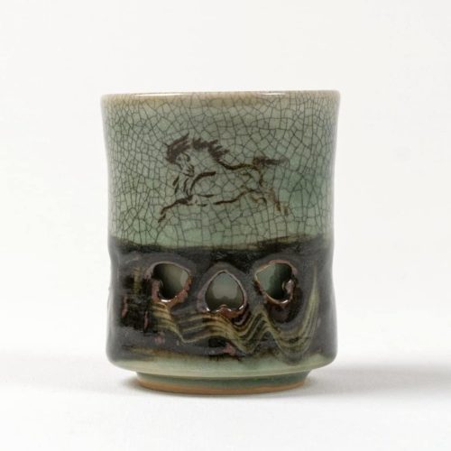大堀相馬焼 松永窯 大堀相馬焼 松永窯 二重湯呑み