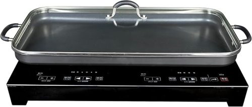 エスケイジャパン(SK Japan) ホットプレート付き2口IH調理器 SKJ-YA142HP