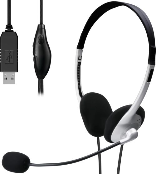 エレコム(ELECOM) 両耳小型オーバーヘッドタイプUSBヘッドセット HS-FBE01USV